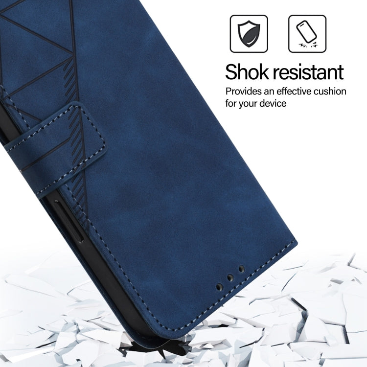 For Blackview Color 8 Crossbody 3D Embossed Flip Leather Phone Case(Blue) - More Brand by PMC TechLife | Online Shopping South Africa | PMC TechLife | Buy Now Pay Later Mobicred