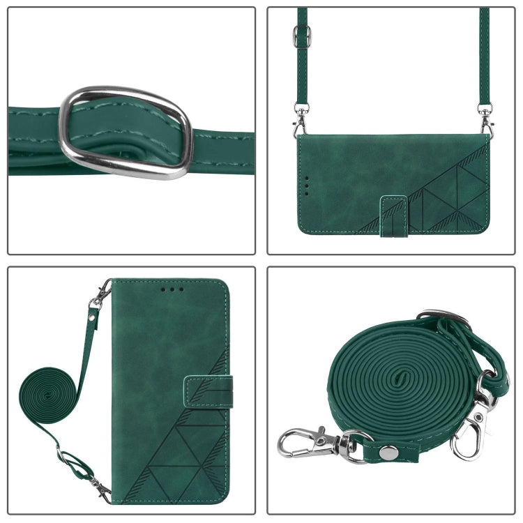 For Blackview Wave 6C Crossbody 3D Embossed Flip Leather Phone Case(Dark Green) - free shipping - PMC TechLife - Order now!