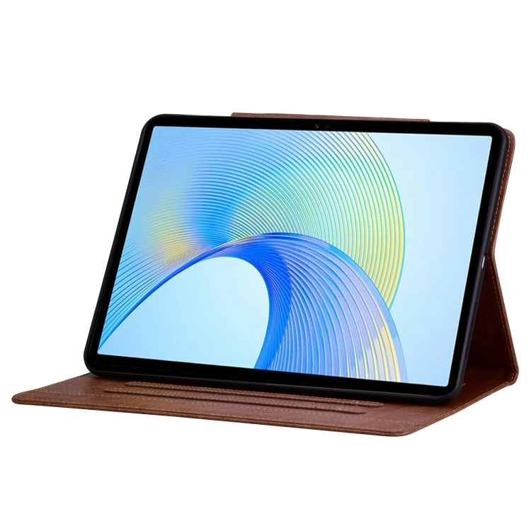 For Lenovo Xiaoxin Pad Pro 12.7 2025 Cat Buckle Leather Tablet Case(Brown) - Lenovo by PMC TechLife | Online Shopping South Africa | PMC TechLife | Buy Now Pay Later Mobicred