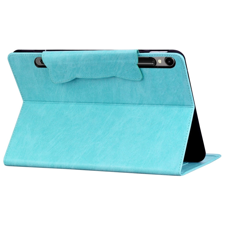 For Samsung Galaxy Tab S9 FE / S9 / S8 / S7 Cat Buckle Leather Smart Tablet Case(Sky Blue) - Galaxy Tab S9 Cases by PMC Jewellery | Online Shopping South Africa | PMC Jewellery | Buy Now Pay Later Mobicred