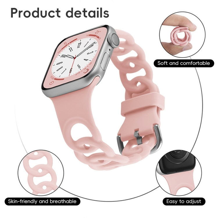 For Apple Watch SE 44mm Donut Hollow Silicone Watch Band(Starlight) - free shipping - PMc TechLife - Order now!