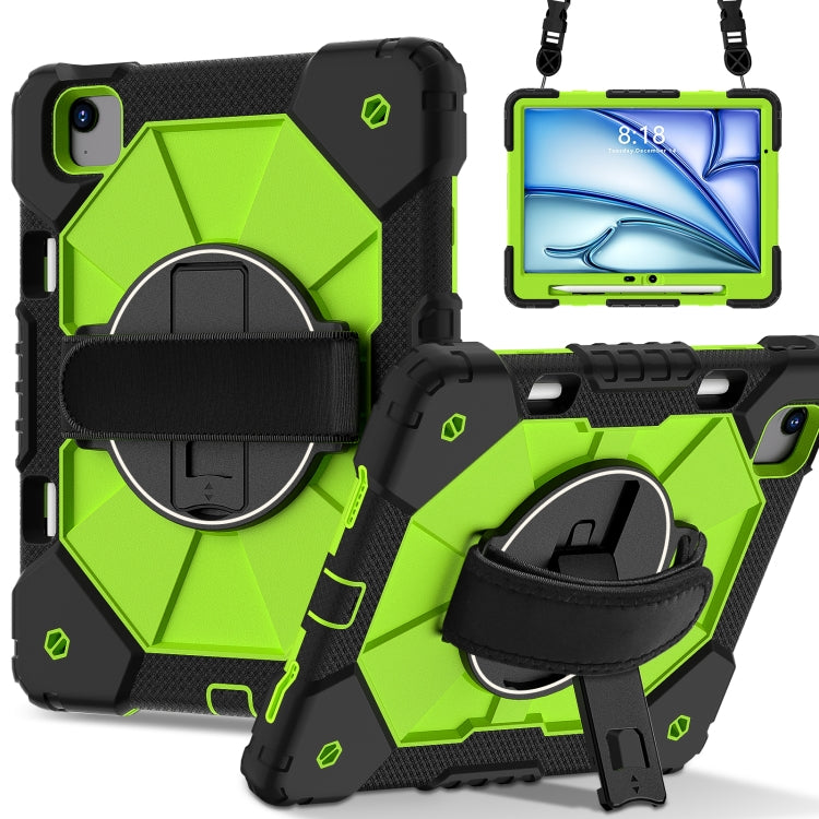 For iPad Air 11 2024 Contrast Color Robot Silicone Hybrid PC Tablet Case(Black Yellow Green) - iPad Air 11 2024 Cases by PMC Jewellery | Online Shopping South Africa | PMC Jewellery | Buy Now Pay Later Mobicred