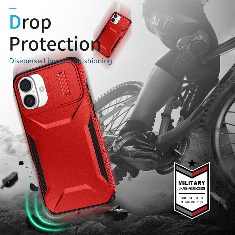 For iPhone 16 Sliding Camshield Phone Case(Red) - iPhone 16 Cases by PMC Jewellery | Online Shopping South Africa | PMC Jewellery | Buy Now Pay Later Mobicred