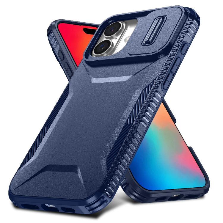 For iPhone 16 Plus Sliding Camshield Phone Case(Blue) - iPhone 16 Plus Cases by PMC TechLife | Online Shopping South Africa | PMC TechLife | Buy Now Pay Later Mobicred