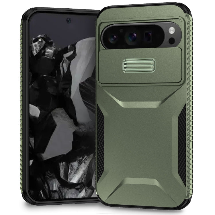 For Google Pixel 9 Pro XL Sliding Camshield Phone Case(Alpine Green) - Google Cases by PMC Jewellery | Online Shopping South Africa | PMC Jewellery | Buy Now Pay Later Mobicred