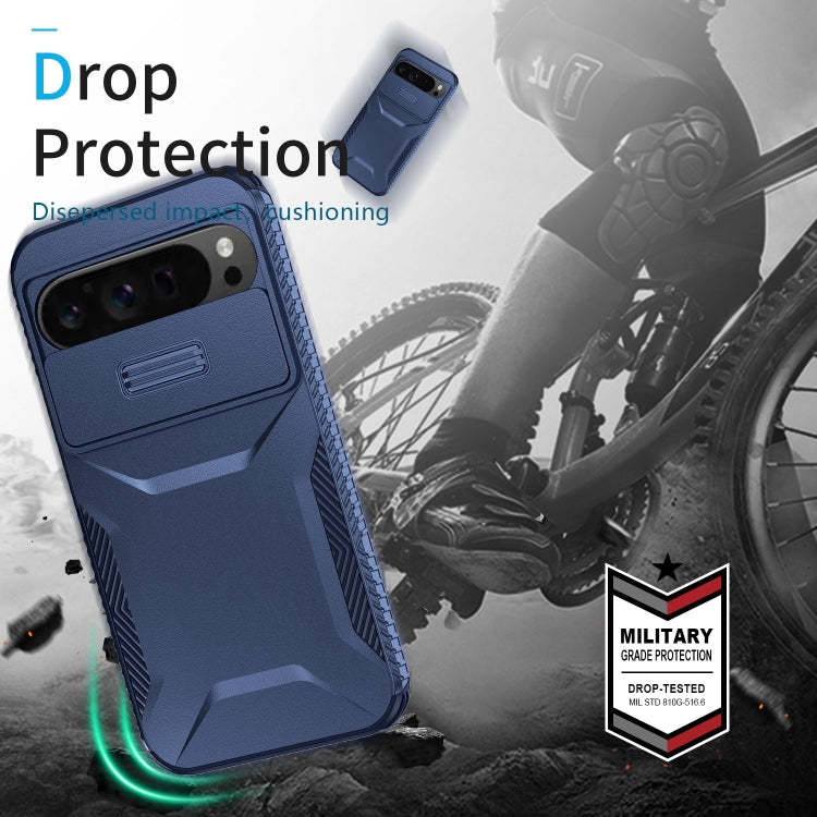 For Google Pixel 9 Pro XL Sliding Camshield Phone Case(Blue) - Google Cases by PMC TechLife | Online Shopping South Africa | PMC TechLife | Buy Now Pay Later Mobicred