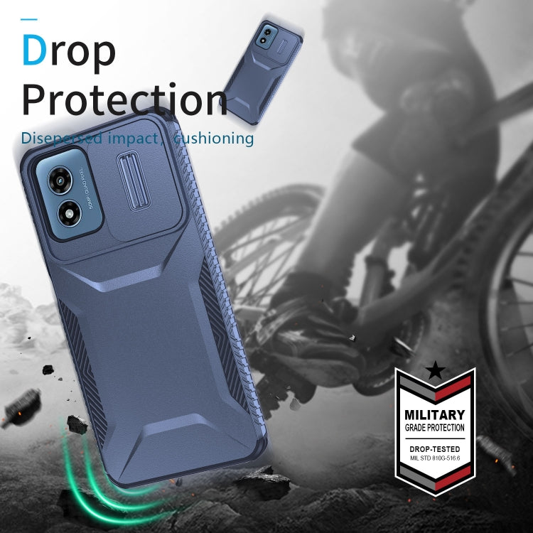 For Motorola Moto G Play 4G 2024 Sliding Camshield Phone Case(Blue) - Motorola Cases by PMC Jewellery | Online Shopping South Africa | PMC Jewellery | Buy Now Pay Later Mobicred