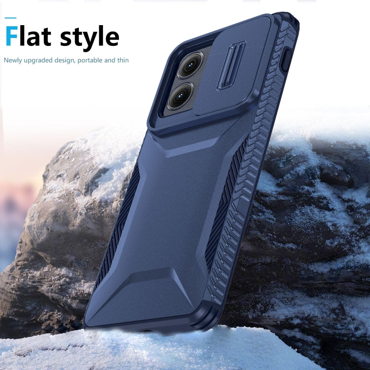 For Motorola Edge 5G 2024 Sliding Camshield Phone Case(Blue) - free shipping - PMC Jewellery - Order now!