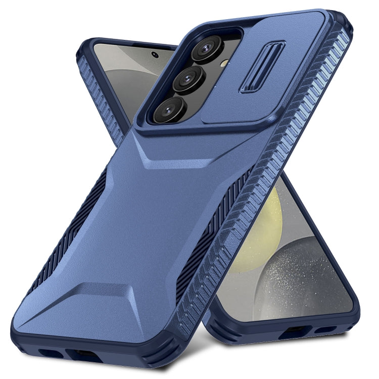 For Samsung Galaxy S25 5G / S24 5G Sliding Camshield Phone Case(Blue) - free shipping - PMC Jewellery - Order now!