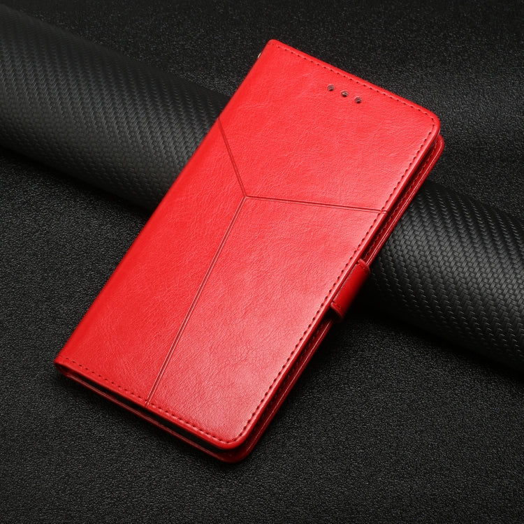 For Samsung Galaxy S25 5G Y-shaped Pattern Flip Leather Phone Case(Red) - Galaxy S25 5G Cases by PMC Jewellery | Online Shopping South Africa | PMC Jewellery | Buy Now Pay Later Mobicred