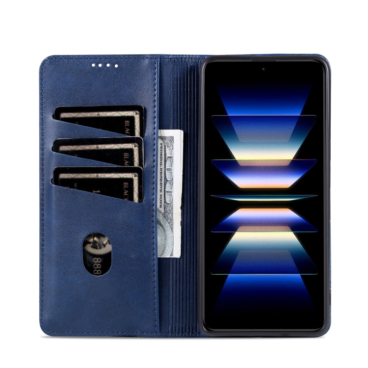 For Redmi Note 14 Pro+ 5G AZNS Magnetic Calf Texture Flip Leather Phone Case(Dark Blue) - Note 14 Pro+ Cases by AZNS | Online Shopping South Africa | PMC Jewellery | Buy Now Pay Later Mobicred