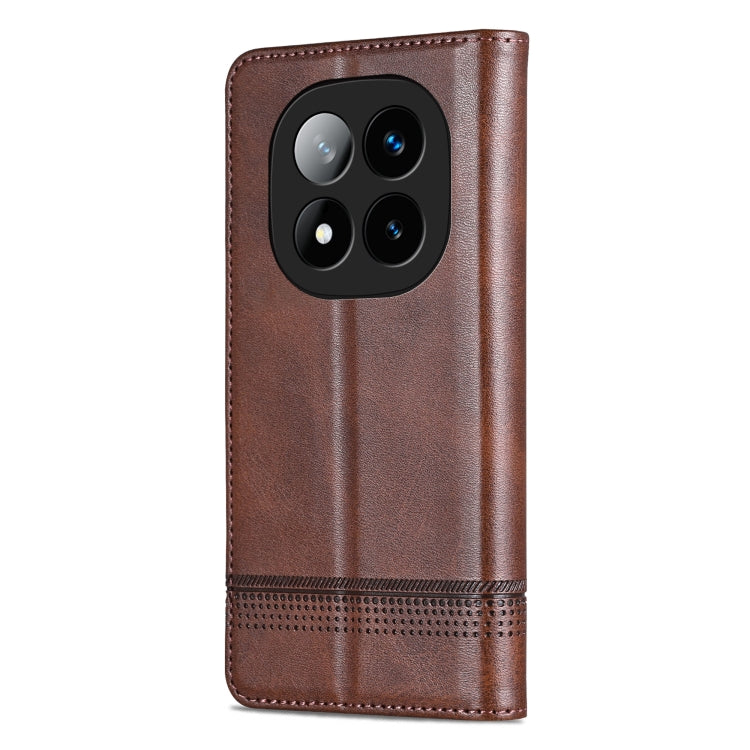 For Redmi Note 14 Pro+ 5G AZNS Magnetic Calf Texture Flip Leather Phone Case(Dark Brown) - Note 14 Pro+ Cases by AZNS | Online Shopping South Africa | PMC Jewellery | Buy Now Pay Later Mobicred