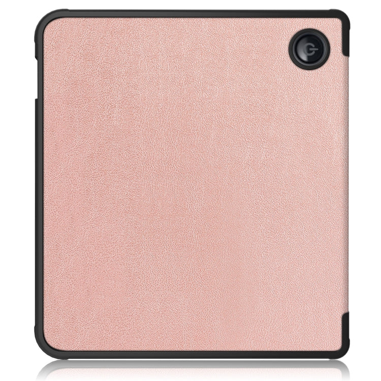 For Kobo Libra Colour 2024 Solid Color Deformation TPU Leather Smart Tablet Case(Rose Gold) - Others by PMC Jewellery | Online Shopping South Africa | PMC Jewellery | Buy Now Pay Later Mobicred