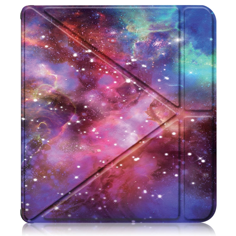 For Kobo Libra Colour 2024 Solid Color Deformation TPU Leather Smart Tablet Case(Milky Way) - Others by PMC Jewellery | Online Shopping South Africa | PMC Jewellery | Buy Now Pay Later Mobicred