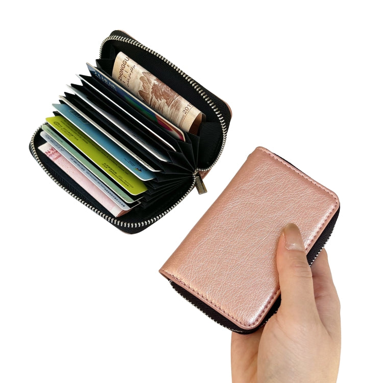 For Google Pixel 9 / 9 Pro Solid Color Zipper 11-Card Slots Bag Phone Case with Lanyard(Rose Gold) - Google Cases by PMC TechLife | Online Shopping South Africa | PMC TechLife | Buy Now Pay Later Mobicred