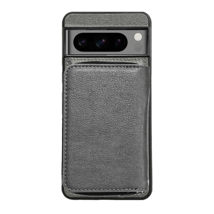For Google Pixel 8 Solid Color Zipper 11-Card Slots Bag Phone Case with Lanyard(Grey) - Google Cases by PMC TechLife | Online Shopping South Africa | PMC TechLife | Buy Now Pay Later Mobicred