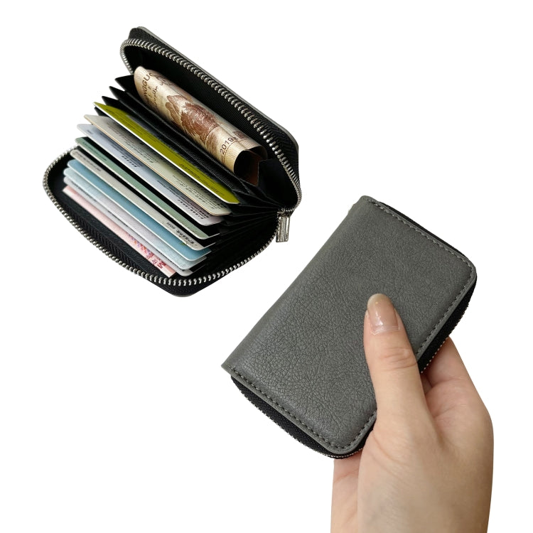 For Google Pixel 7 Pro Solid Color Zipper 11-Card Slots Bag Phone Case with Lanyard(Grey) - Google Cases by PMC TechLife | Online Shopping South Africa | PMC TechLife | Buy Now Pay Later Mobicred