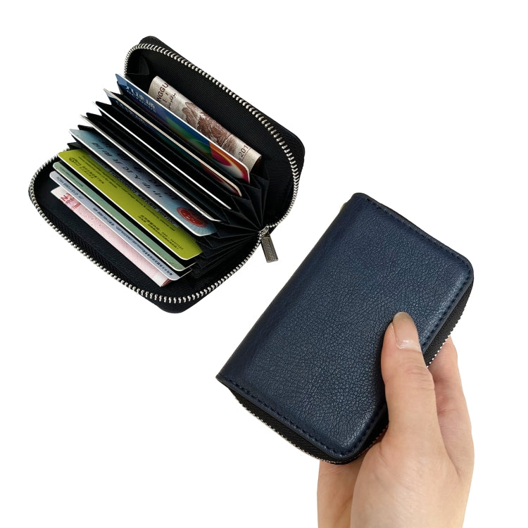For Google Pixel 6a Solid Color Zipper 11-Card Slots Bag Phone Case with Lanyard(Blue) - Google Cases by PMC TechLife | Online Shopping South Africa | PMC TechLife | Buy Now Pay Later Mobicred