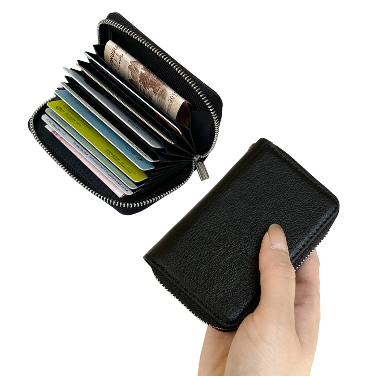 For Google Pixel 6a Solid Color Zipper 11-Card Slots Bag Phone Case with Lanyard(Black) - Google Cases by PMC TechLife | Online Shopping South Africa | PMC TechLife | Buy Now Pay Later Mobicred