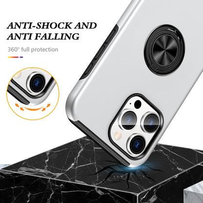 For iPhone 16 Magnetic Ring Holder Phone Case(Silver) - iPhone 16 Cases by PMC Jewellery | Online Shopping South Africa | PMC Jewellery | Buy Now Pay Later Mobicred