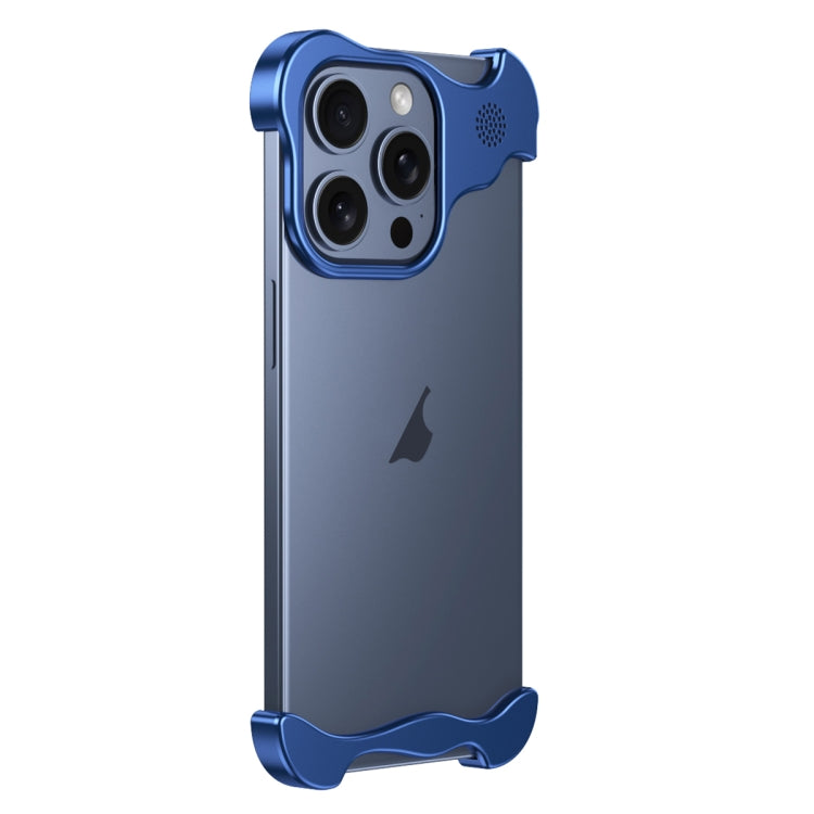 For iPhone 13 Pro Max Aromatherapy Alloy Frameless Phone Case(Blue) - iPhone 13 Pro Max Cases by PMC Jewellery | Online Shopping South Africa | PMC Jewellery | Buy Now Pay Later Mobicred