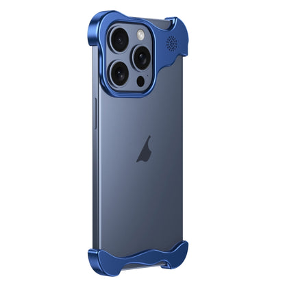 For iPhone 15 Pro Max Aromatherapy Alloy Frameless Phone Case(Blue) - iPhone 15 Pro Max Cases by PMC Jewellery | Online Shopping South Africa | PMC Jewellery | Buy Now Pay Later Mobicred