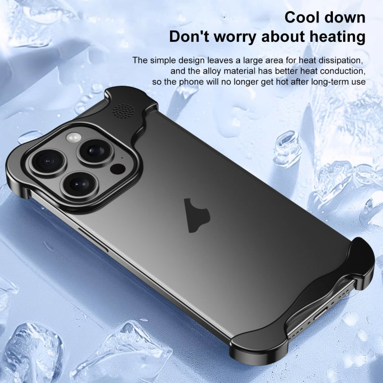 For iPhone 14 Pro Max Aromatherapy Alloy Frameless Phone Case(Black) - iPhone 14 Pro Max Cases by PMC Jewellery | Online Shopping South Africa | PMC Jewellery | Buy Now Pay Later Mobicred