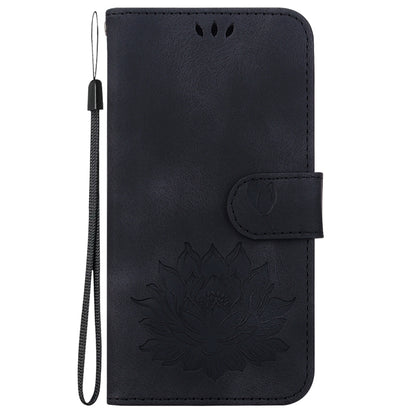 For iPhone SE 2024 Lotus Embossed Leather Phone Case(Black) - More iPhone Cases by PMC Jewellery | Online Shopping South Africa | PMC Jewellery | Buy Now Pay Later Mobicred