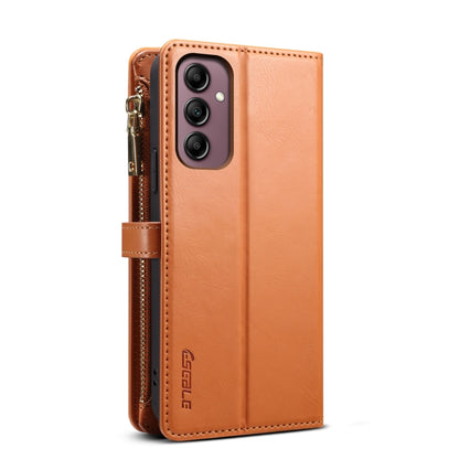 For Samsung Galaxy S25 5G ESEBLE Star Series Lanyard Zipper Wallet RFID Leather Case(Brown) - Galaxy S25 5G Cases by ESEBLE | Online Shopping South Africa | PMC Jewellery | Buy Now Pay Later Mobicred