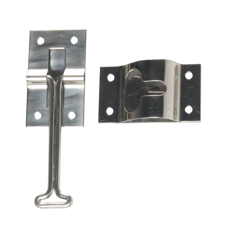 2pcs / Set Vans / RVs / Trucks 4 inch Stainless Steel Door Hook with Screws(Silver) - Booster Cable & Clip by PMC Jewellery | Online Shopping South Africa | PMC Jewellery | Buy Now Pay Later Mobicred