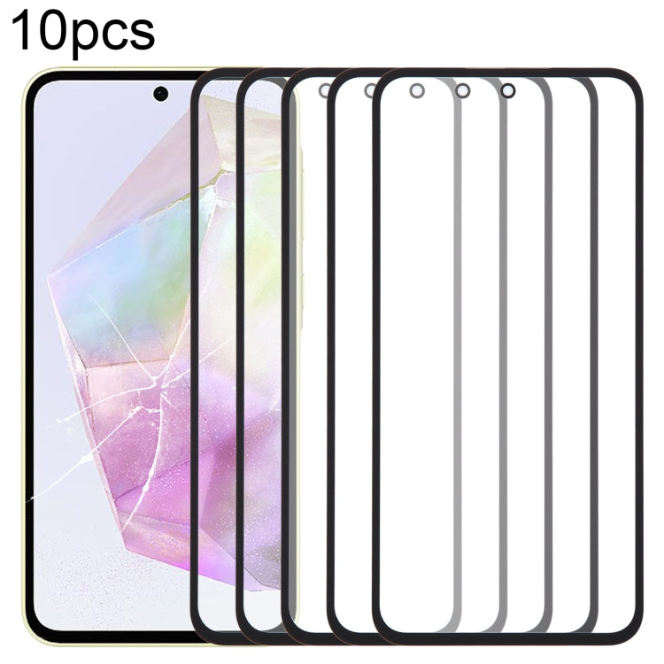 For Samsung Galaxy A35 SM-A356B 10pcs Front Screen Outer Glass Lens with OCA Optically Clear Adhesive - Outer Glass Lens by PMC Jewellery | Online Shopping South Africa | PMC Jewellery | Buy Now Pay Later Mobicred