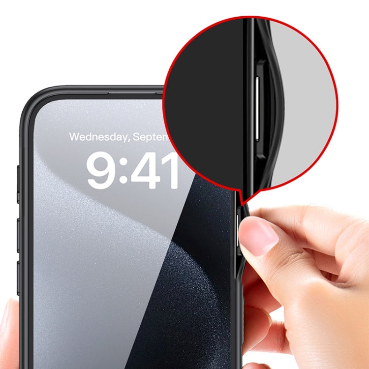 For iPhone 16 Plus Armor Clear TPU Hard PC Phone Case(Matte Black) - free shipping - PMC TechLife - Order now!