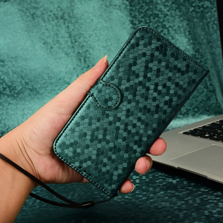 For Blackview Oscal Modern 8 / Color 8 Honeycomb Dot Texture Leather Phone Case(Green) - More Brand by PMC Jewellery | Online Shopping South Africa | PMC Jewellery | Buy Now Pay Later Mobicred