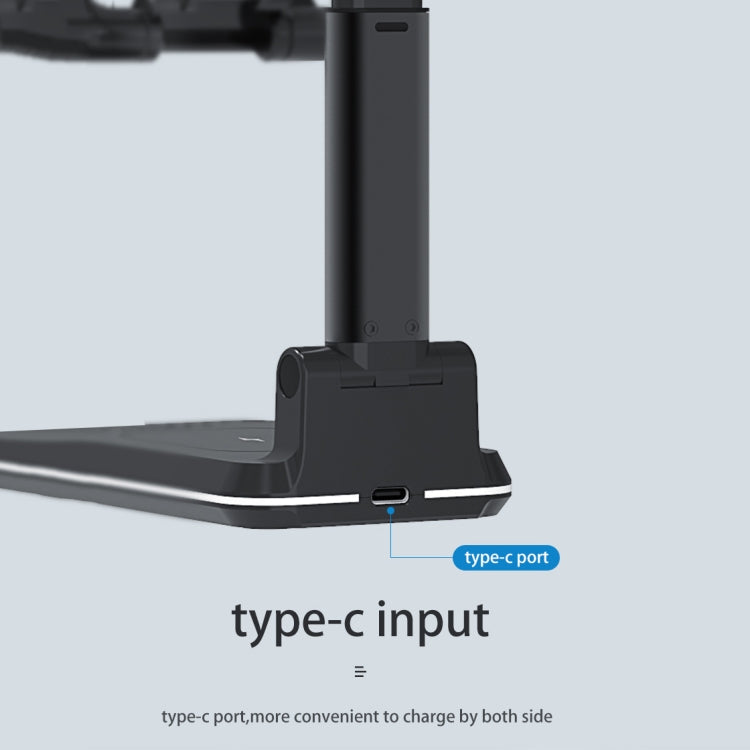 T6 2 in 1 Portable Folding Stand Wireless Charging, Style:Single Charge(Black) - Wireless Charger by PMC Jewellery | Online Shopping South Africa | PMC Jewellery | Buy Now Pay Later Mobicred