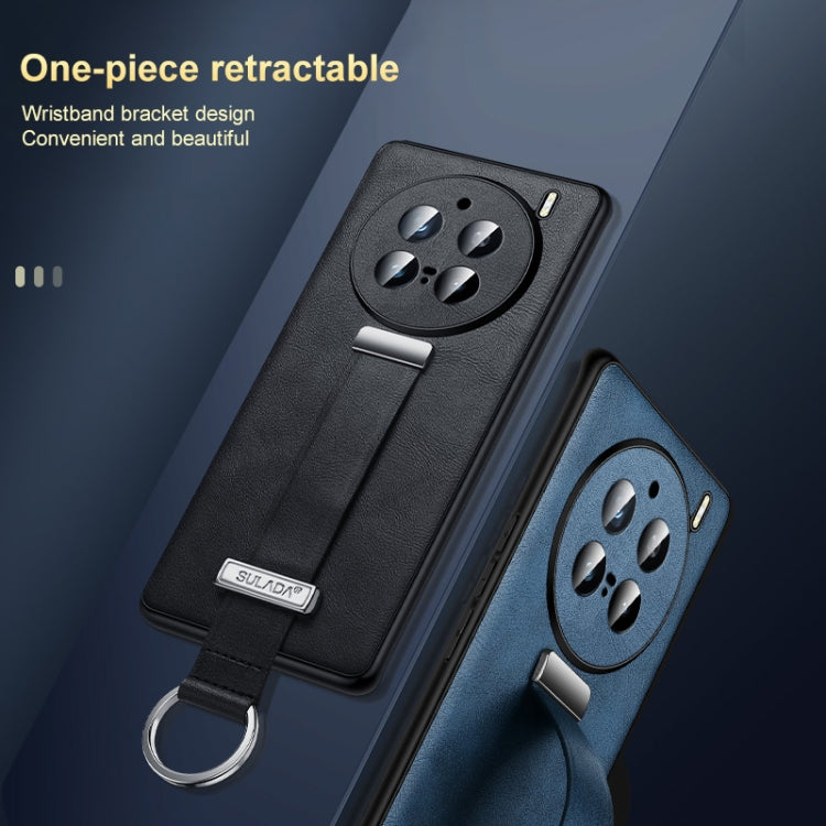 For vivo X100s Pro / X100 Pro SULADA PC + Leather Texture Skin Feel Shockproof Phone Case(Black) - vivo Cases by SULADA | Online Shopping South Africa | PMC Jewellery | Buy Now Pay Later Mobicred