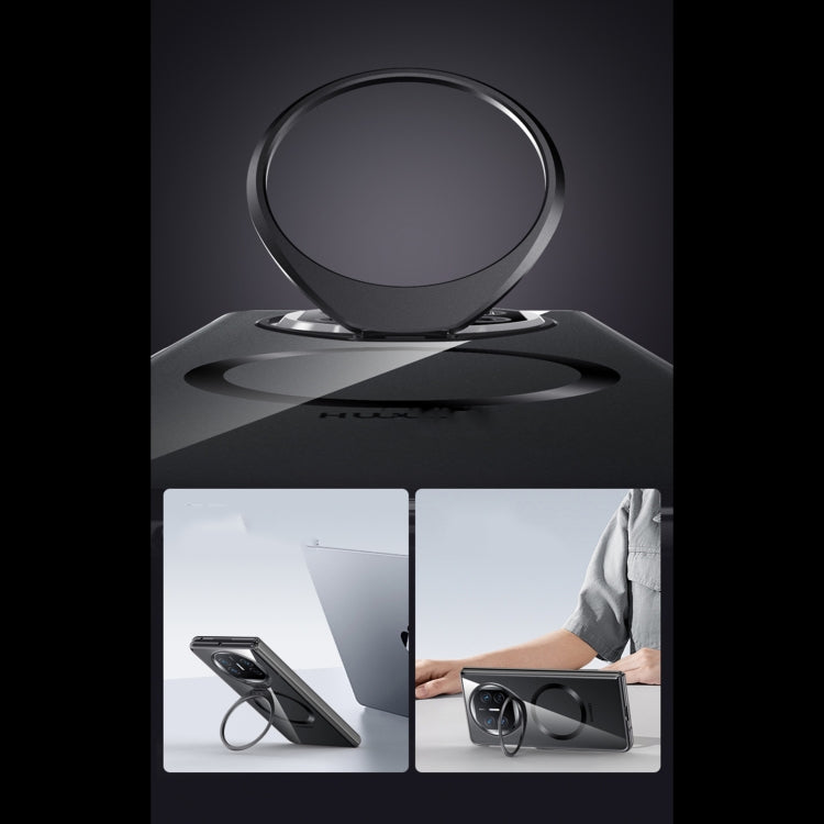For Huawei Mate X5 Integrated MagSafe Metal Lens Holder PC Electroplating Phone Case(Black) - Huawei Cases by PMC TechLife | Online Shopping South Africa | PMC TechLife | Buy Now Pay Later Mobicred