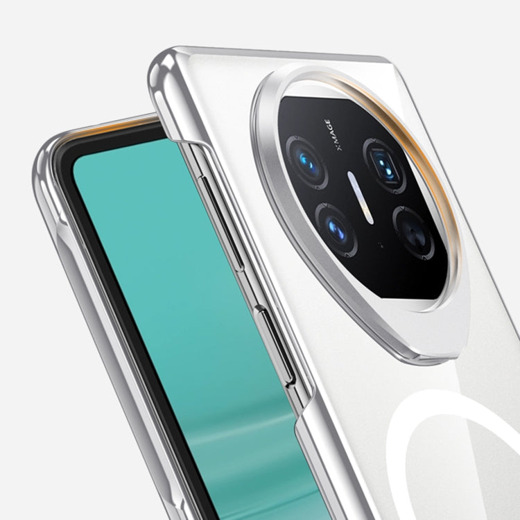 For Huawei Mate X5 Integrated MagSafe Metal Lens Holder PC Electroplating Phone Case(Silver) - Huawei Cases by PMC TechLife | Online Shopping South Africa | PMC TechLife | Buy Now Pay Later Mobicred