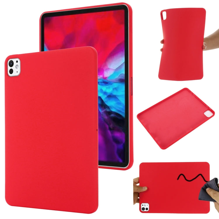 For iPad Pro 13 2024 Pure Color Liquid Silicone Shockproof Tablet Case(Red) - iPad Pro 13 2024 Cases by PMC TechLife | Online Shopping South Africa | PMC TechLife | Buy Now Pay Later Mobicred