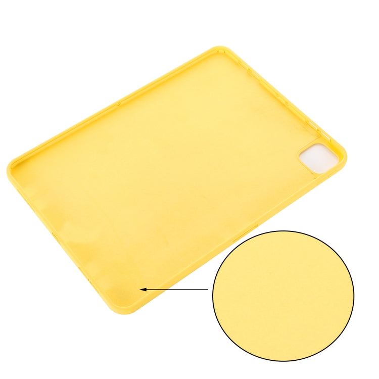 For iPad Pro 11 2024 Pure Color Liquid Silicone Shockproof Tablet Case(Yellow) - iPad Pro 11 2024 Cases by PMC Jewellery | Online Shopping South Africa | PMC Jewellery | Buy Now Pay Later Mobicred