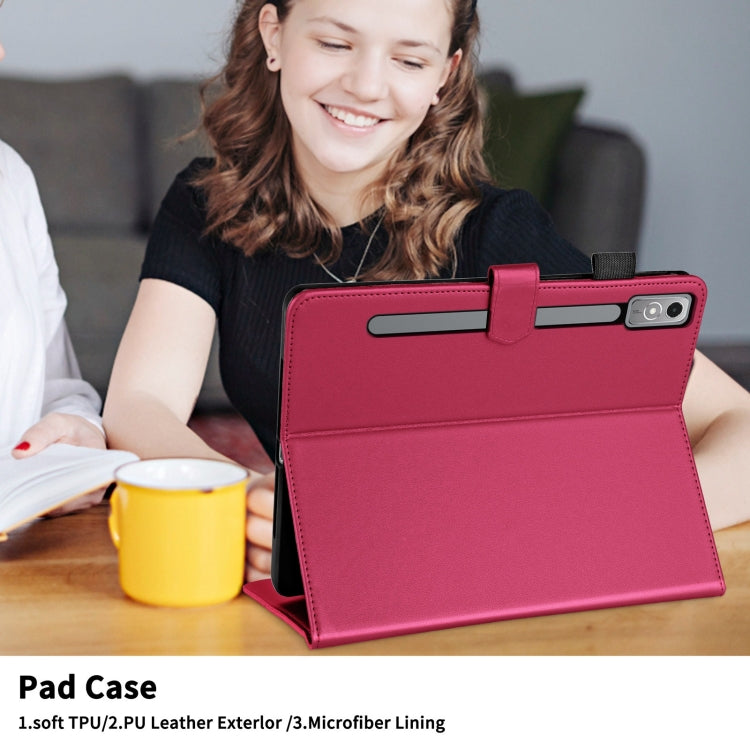 For Lenovo Xiaoxin Pad Pro 11.5 2023 Rhombus Lattice Leather Tablet Case(Red) - Lenovo by PMC TechLife | Online Shopping South Africa | PMC TechLife | Buy Now Pay Later Mobicred