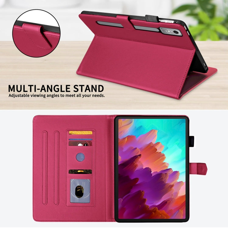 For Lenovo Tab P11 Gen 2 Rhombus Lattice Leather Tablet Case(Red) - Lenovo by PMC TechLife | Online Shopping South Africa | PMC TechLife | Buy Now Pay Later Mobicred
