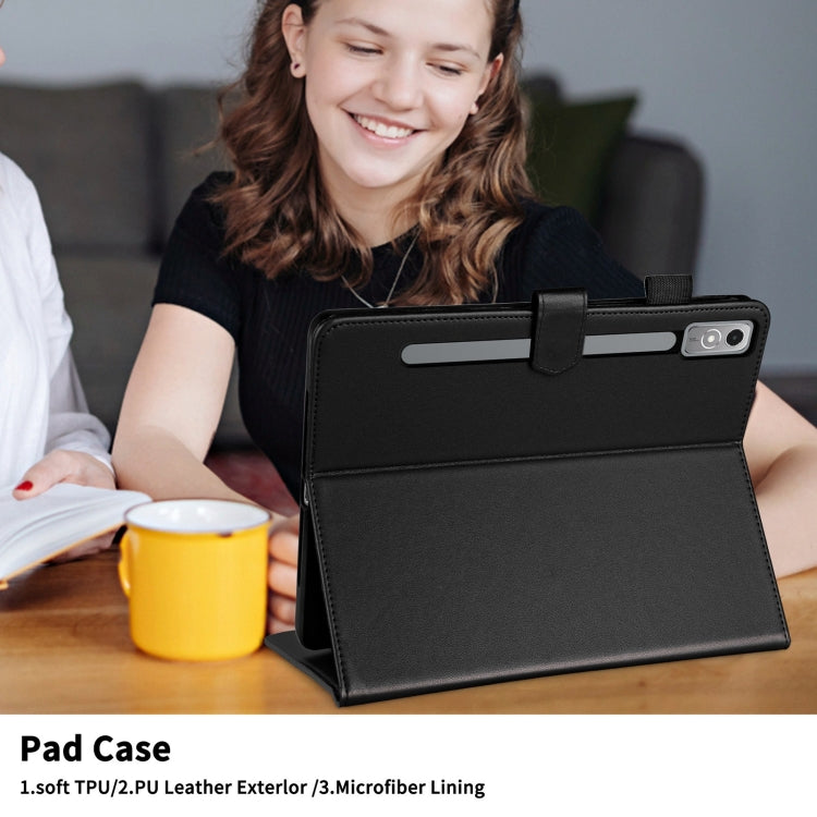 For Lenovo Tab P11 Gen 2 Rhombus Lattice Leather Tablet Case(Black) - Lenovo by PMC TechLife | Online Shopping South Africa | PMC TechLife | Buy Now Pay Later Mobicred