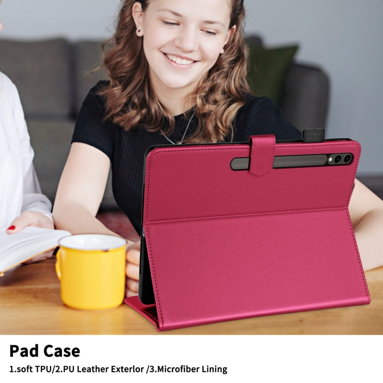 For Samsung Galaxy Tab S9 FE+ / S9+ Rhombus Lattice Leather Tablet Case(Red) - free shipping - PMC Jewellery - Order now!
