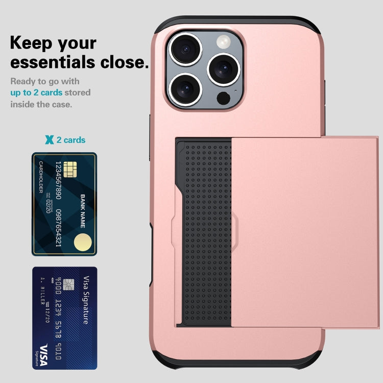 For iPhone 16 Plus Shockproof Armor Phone Case with Card Slot(Gold) - iPhone 16 Plus Cases by PMC TechLife | Online Shopping South Africa | PMC TechLife | Buy Now Pay Later Mobicred