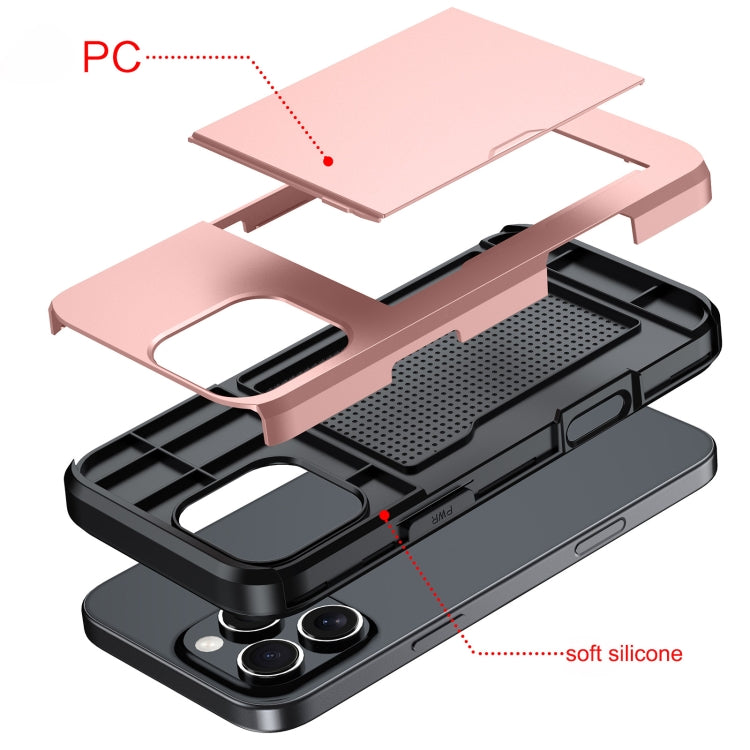 For iPhone 16 Shockproof Armor Phone Case with Card Slot(Grey) - iPhone 16 Cases by PMC TechLife | Online Shopping South Africa | PMC TechLife | Buy Now Pay Later Mobicred
