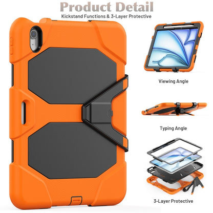 For iPad Air 11 2024 Colorful Silicone Heavy Duty Hybrid PC Tablet Case(Orange) - iPad Air 11 2024 Cases by PMC Jewellery | Online Shopping South Africa | PMC Jewellery | Buy Now Pay Later Mobicred