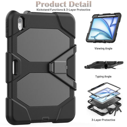 For iPad Air 11 2024 Colorful Silicone Heavy Duty Hybrid PC Tablet Case(Black) - iPad Air 11 2024 Cases by PMC Jewellery | Online Shopping South Africa | PMC Jewellery | Buy Now Pay Later Mobicred