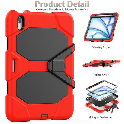 For iPad Air 11 2024 Colorful Silicone Heavy Duty Hybrid PC Tablet Case(Red) - iPad Air 11 2024 Cases by PMC Jewellery | Online Shopping South Africa | PMC Jewellery | Buy Now Pay Later Mobicred