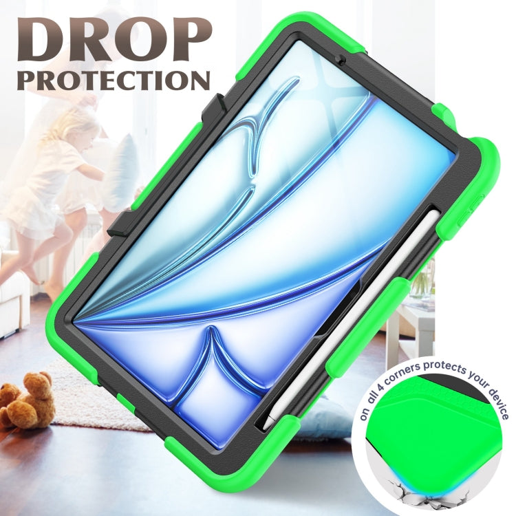 For iPad Air 11 2024 Colorful Silicone Heavy Duty Hybrid PC Tablet Case(Green) - iPad Air 11 2024 Cases by PMC Jewellery | Online Shopping South Africa | PMC Jewellery | Buy Now Pay Later Mobicred