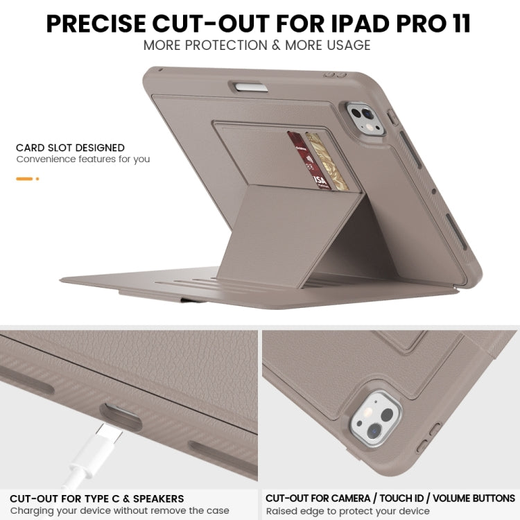 For iPad Pro 11 2024 Smart B Magnetic Holder Leather Tablet Case(Rose Gold) - iPad Pro 11 2024 Cases by PMC Jewellery | Online Shopping South Africa | PMC Jewellery | Buy Now Pay Later Mobicred
